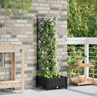 Tuin Bloempot Zwart 40 x 40 x 125,5 cm Staal 3
