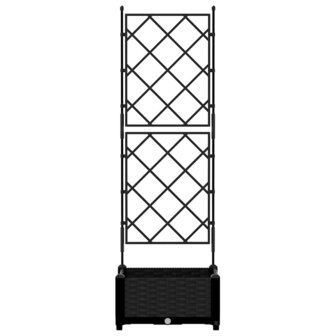 Tuin Bloempot Zwart 40 x 40 x 125,5 cm Staal 4