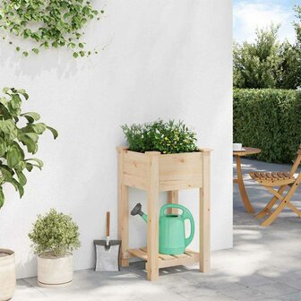 Tuin Bloempot Beige 45 x 45 x 76,5 cm Massief Vurenhout 4