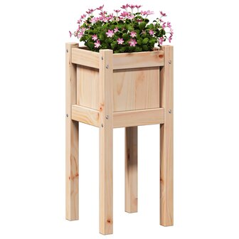 Tuin Bloempot Natuur 31 x 31 x 70 cm Massief grenenhout 3