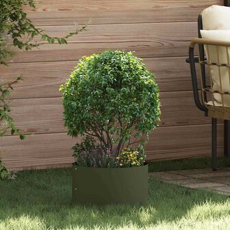 Tuin Bloempot Olijf Groen 30 x 30 x 20 cm Koudgewalst staal 1