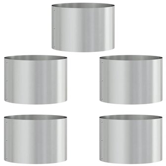 Tuin Bloempot 5 pcs Zilver 30 x 30 x 20 cm Gegalvaniseerd staal 2