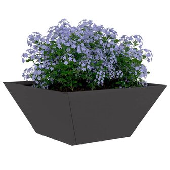 Tuin Bloempot Zwart 35 x 35 x 15 cm Koudgewalst staal 3