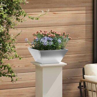 Tuin Bloempot Zilver 35 x 35 x 15 cm Gegalvaniseerd staal 4