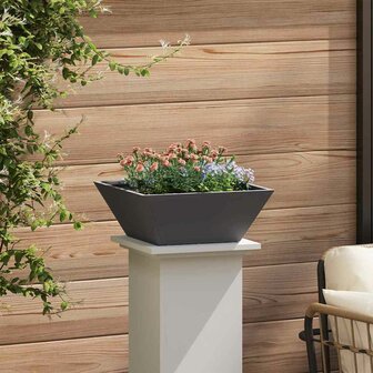 Tuin Bloempot Zwart 40 x 40 x 15 cm Koudgewalst staal 4