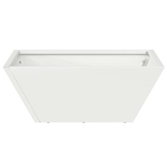 Tuin Bloempot Wit 40 x 40 x 15 cm Koudgewalst staal 6