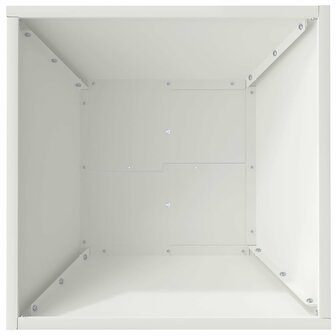 Tuin Bloempot Wit 40 x 40 x 15 cm Koudgewalst staal 8