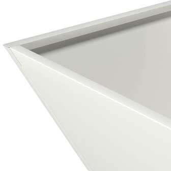 Tuin Bloempot Wit 40 x 40 x 15 cm Koudgewalst staal 9