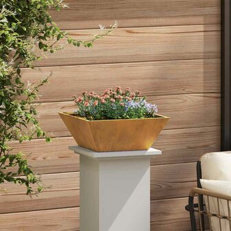 Tuin Bloempot Roestig 40 x 40 x 15 cm Cortenstaal 4