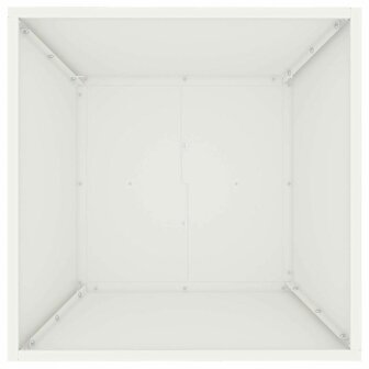 Tuin Bloempot Wit 50 x 50 x 15 cm Koudgewalst staal 8