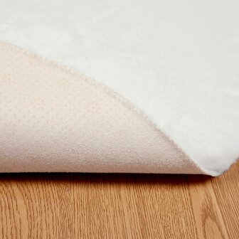 Nep Konijnenbont Tapijt Olite Wit &Oslash; 80 cm Polyester 8