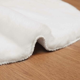 Nep Konijnenbont Tapijt Olite Wit 60 x 90 cm Polyester 5
