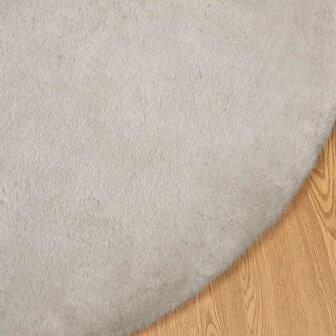 Nep Konijnenbont Tapijt Olite Beige &Oslash; 80 cm Polyester 7