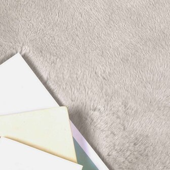 Nep Konijnenbont Tapijt Olite Beige &Oslash; 100 cm Polyester 3