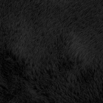 Nep Konijnenbont Tapijt Olite Zwart &Oslash; 100 cm Polyester 9