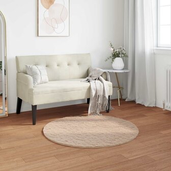 Nep Konijnenbont Tapijt Olite Taupe &Oslash; 80 cm Polyester 1