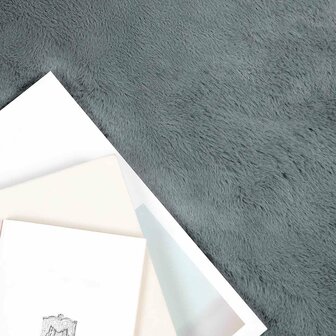 Nep Konijnenbont Tapijt Olite Antraciet &Oslash; 80 cm Polyester 3