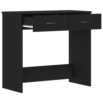 Bureau met lade Zwart Eiken 80 x 40 x 75 cm Bewerkt hout 5