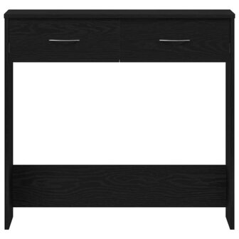 Bureau met lade Zwart Eiken 80 x 40 x 75 cm Bewerkt hout 7