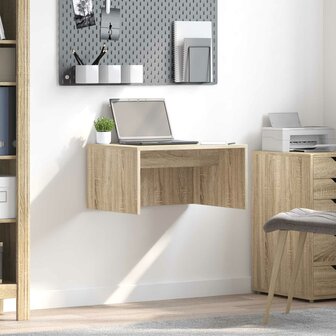 Aan de muur bevestigd bureau Sonoma Eiken 60 x 45 x 30 cm 1