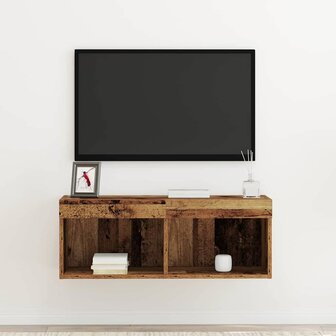 Tv-meubelset Oud hout 80 x 30 x 30 cm Bewerkt hout 5