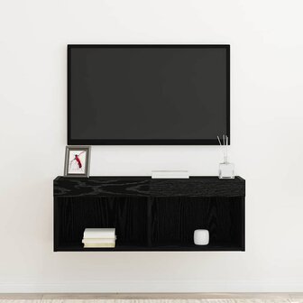 Tv-meubelset Zwart Eiken 80 x 30 x 30 cm Bewerkt hout 5