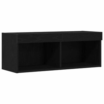 Tv-meubelset Zwart Eiken 80 x 30 x 30 cm Bewerkt hout 7