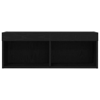 Tv-meubelset Zwart Eiken 80 x 30 x 30 cm Bewerkt hout 8