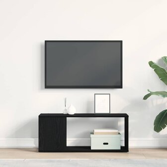 Tv-meubelset Zwart Eiken 80 x 24 x 32 cm Bewerkt hout 1