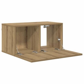 Tv-meubelset Wandgemonteerd Bruin 60 x 30 x 30 cm Bewerkt hout 5