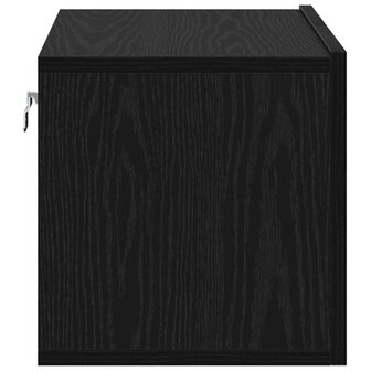 Tv-meubelset Wandgemonteerd Zwart 60 x 30 x 30 cm Bewerkt hout 7