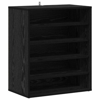 Schoenenkast met plank Zwart Eiken 60 x 35 x 70 cm Bewerkt hout 2