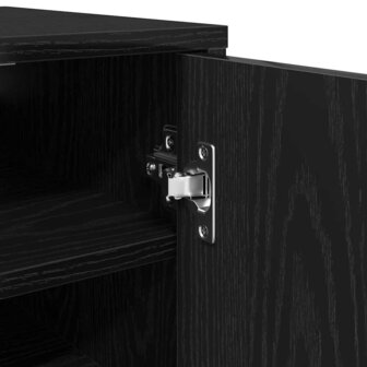 Schoenenkast met plank Zwart Eiken 32 x 35 x 92 cm Bewerkt hout 8