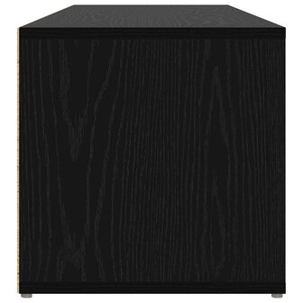 Schoenenbank Zwart Eiken 102 x 35 x 35 cm Bewerkt hout 6