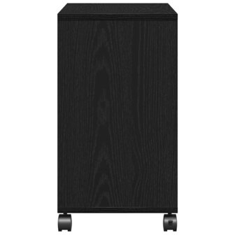 Bijzettafel met plank Zwart eiken 50 x 30 x 55 cm Bewerkt hout 7