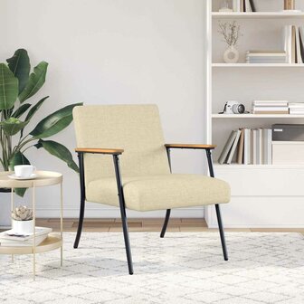 Fauteuil Cr&egrave;me 59 x 75 x 78 cm Stof 3
