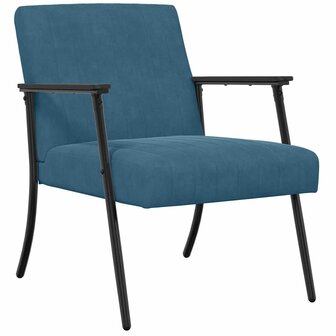 Fauteuil Blauw 59 x 75 x 78 cm Fluweel 2