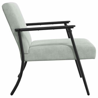 Fauteuil Lichtgrijs 59 x 75 x 78 cm Fluweel 5