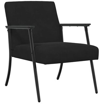 Fauteuil Zwart 59 x 75 x 78 cm Fluweel 2