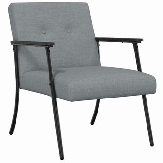 Fauteuil Lichtgrijs 59 x 75 x 78 cm Stof 2