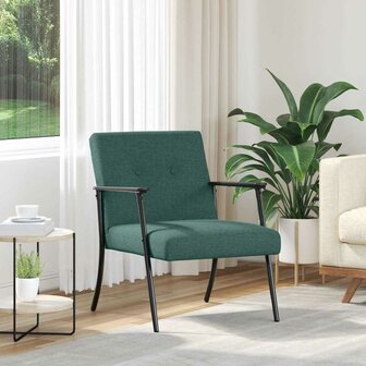 Fauteuil Donkergroen 59 x 75 x 78 cm Stof 1