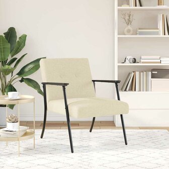Fauteuil Cr&egrave;me 59 x 75 x 78 cm Stof 3