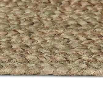 Vloerkleed Grijs 120 x 120 cm Jute 5