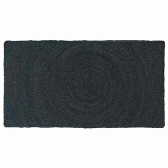 Vloerkleed Donkergrijs 60 x 110 cm Jute 1