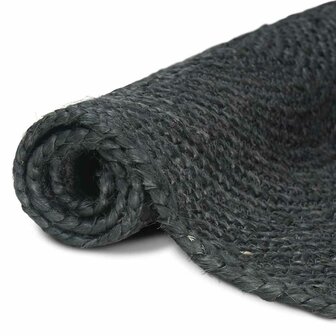 Vloerkleed Donkergrijs 60 x 110 cm Jute 3