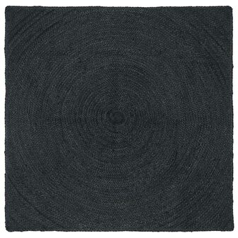 Vloerkleed Donkergrijs 120 x 120 cm Jute 1