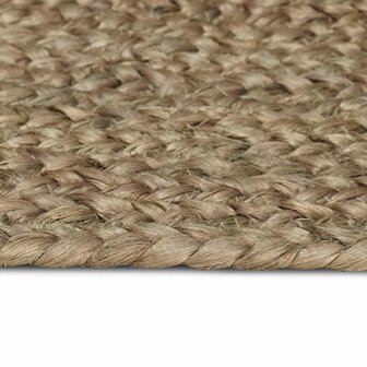 Vloerkleed Natuurlijk en Zwart 300 x 300 cm Jute 5