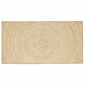 Vloerkleed Natuurlijk en Wit 80 x 150 cm Jute 1