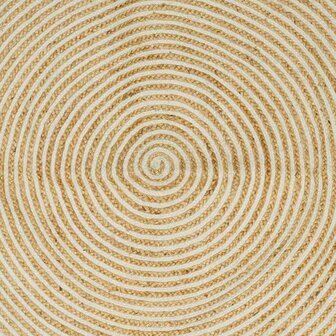 Vloerkleed Natuurlijk en Wit 100 x 200 cm Jute 4