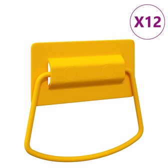 Kast Handvatten 12 pcs Mosterdgeel 85 x 45 mm Metaal 2